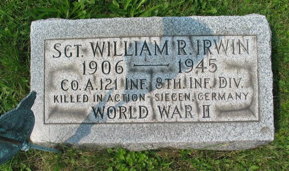 Sgt William R. Irwin military tombstone
